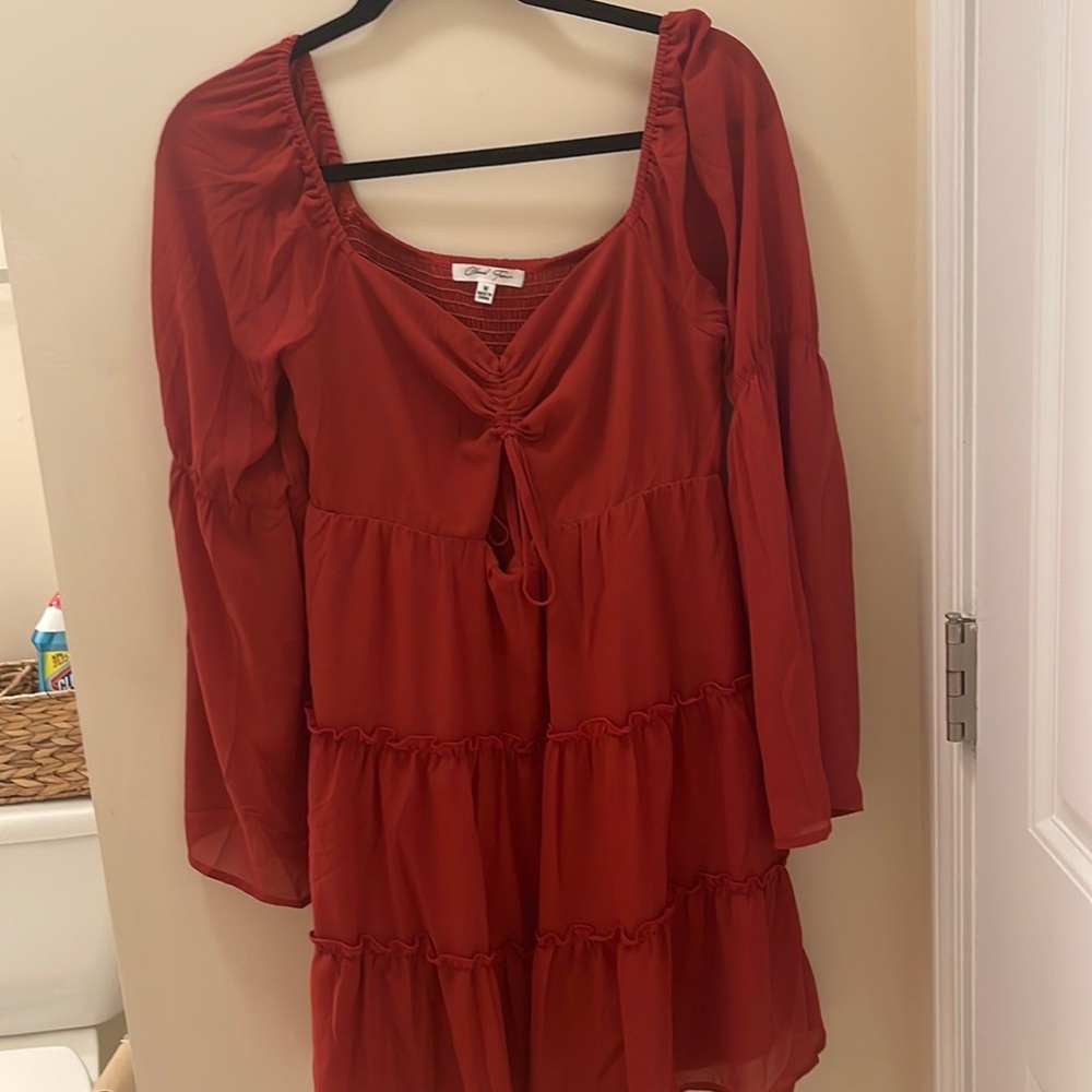 Red Flowy Dress